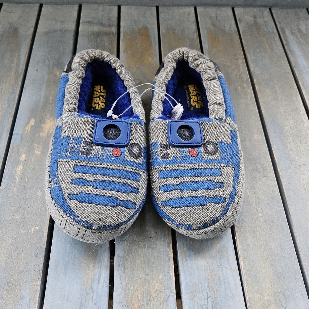 STRIDE RITE STAR WARS R2D2 Slippers Little Kids Size 7/8 NWOT